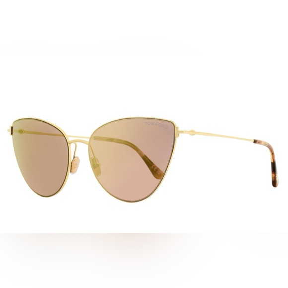Tom Ford Sunglasses Anais 1005 NEW Cat Eye Rose Gold Metal Aviator Frames - Picture 2 of 7